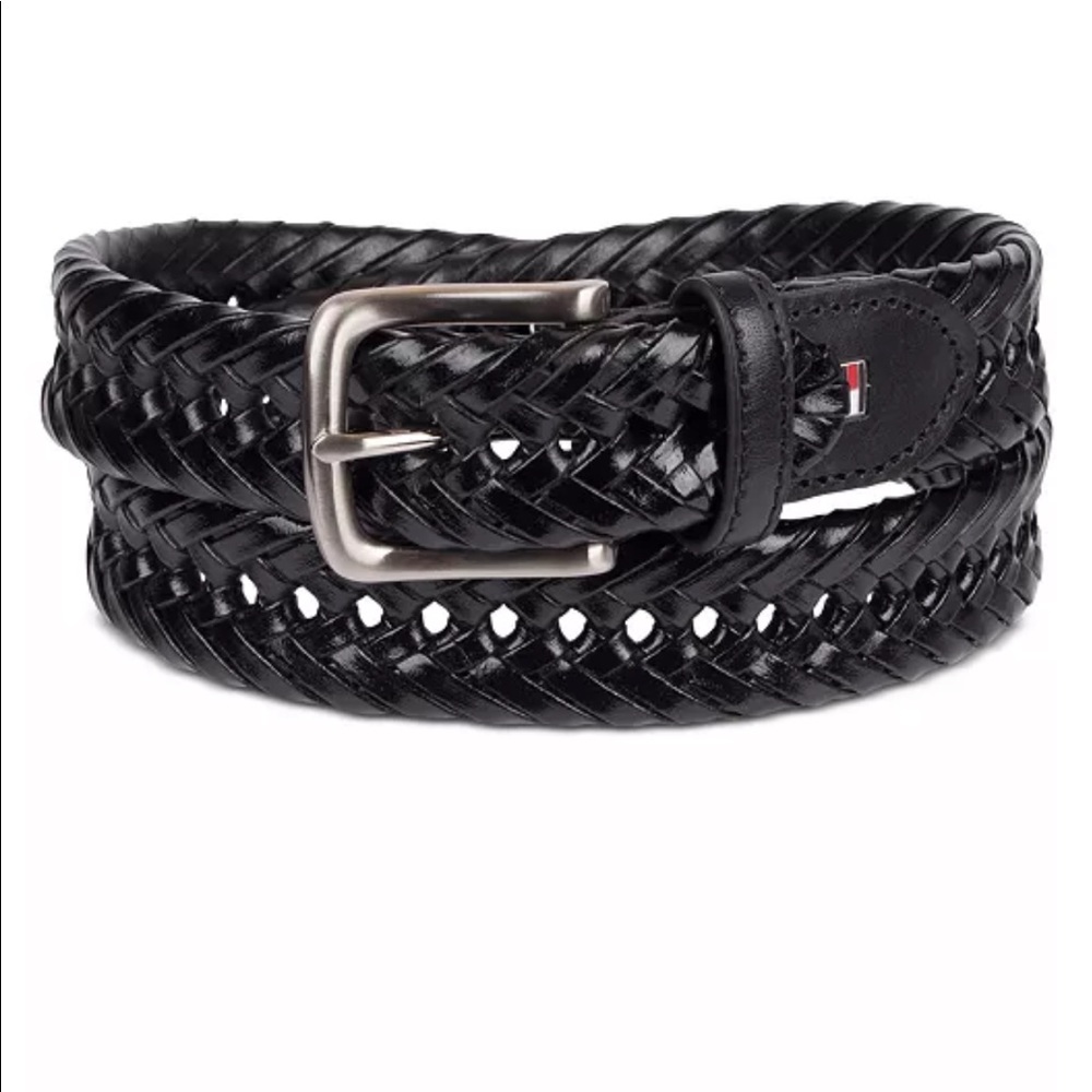Tommy Hilfiger
Men's Braided Leather Belt Black -32